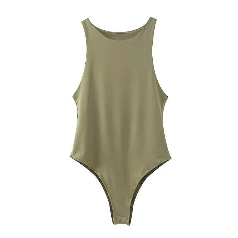 Solid bodycon women bodysuits