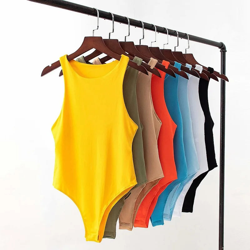 Solid bodycon women bodysuits