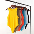 Solid bodycon women bodysuits
