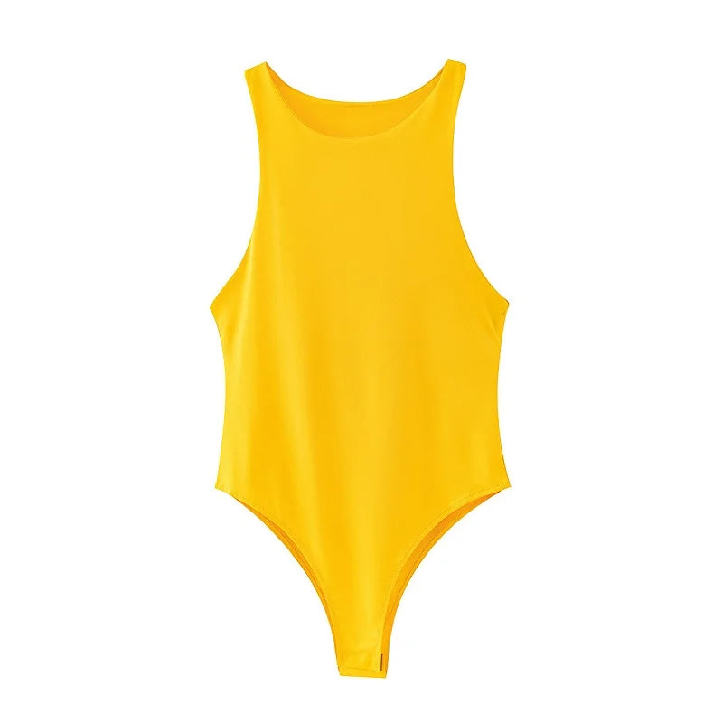 Solid bodycon women bodysuits