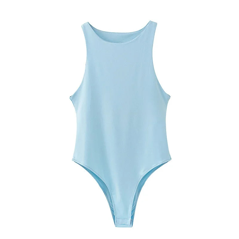 Solid bodycon women bodysuits