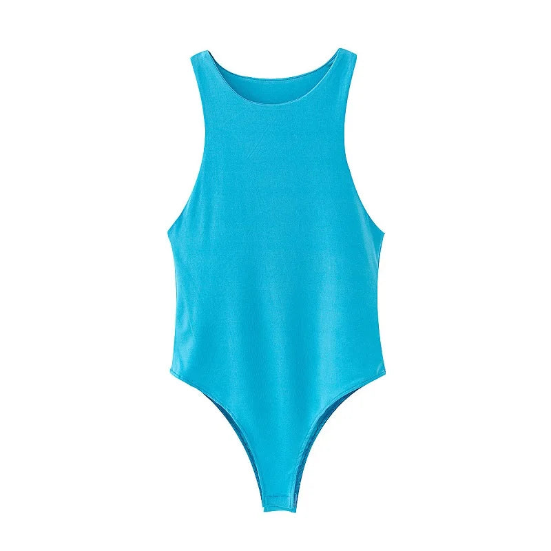 Solid bodycon women bodysuits