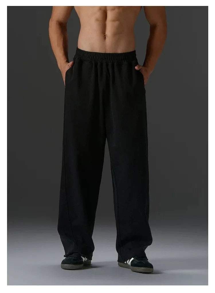 Men's Casual Straight Tube Pants Loose Oversized