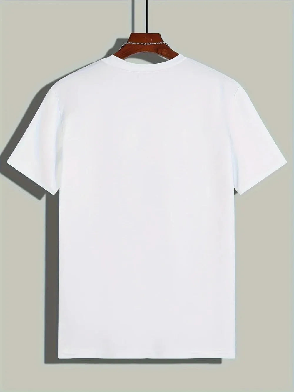 Men's electrocardiogram printed comfortable and breathable round neck top