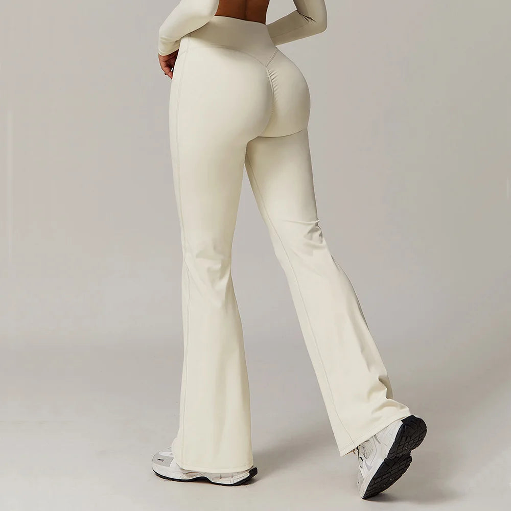 Women's High Waist Wide Leg Pants Leggings