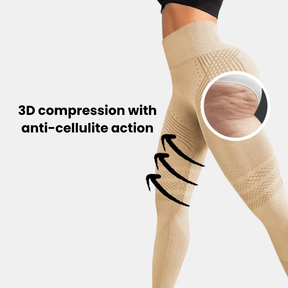 Women High Waist Slimming Cellulite Compression Leggings