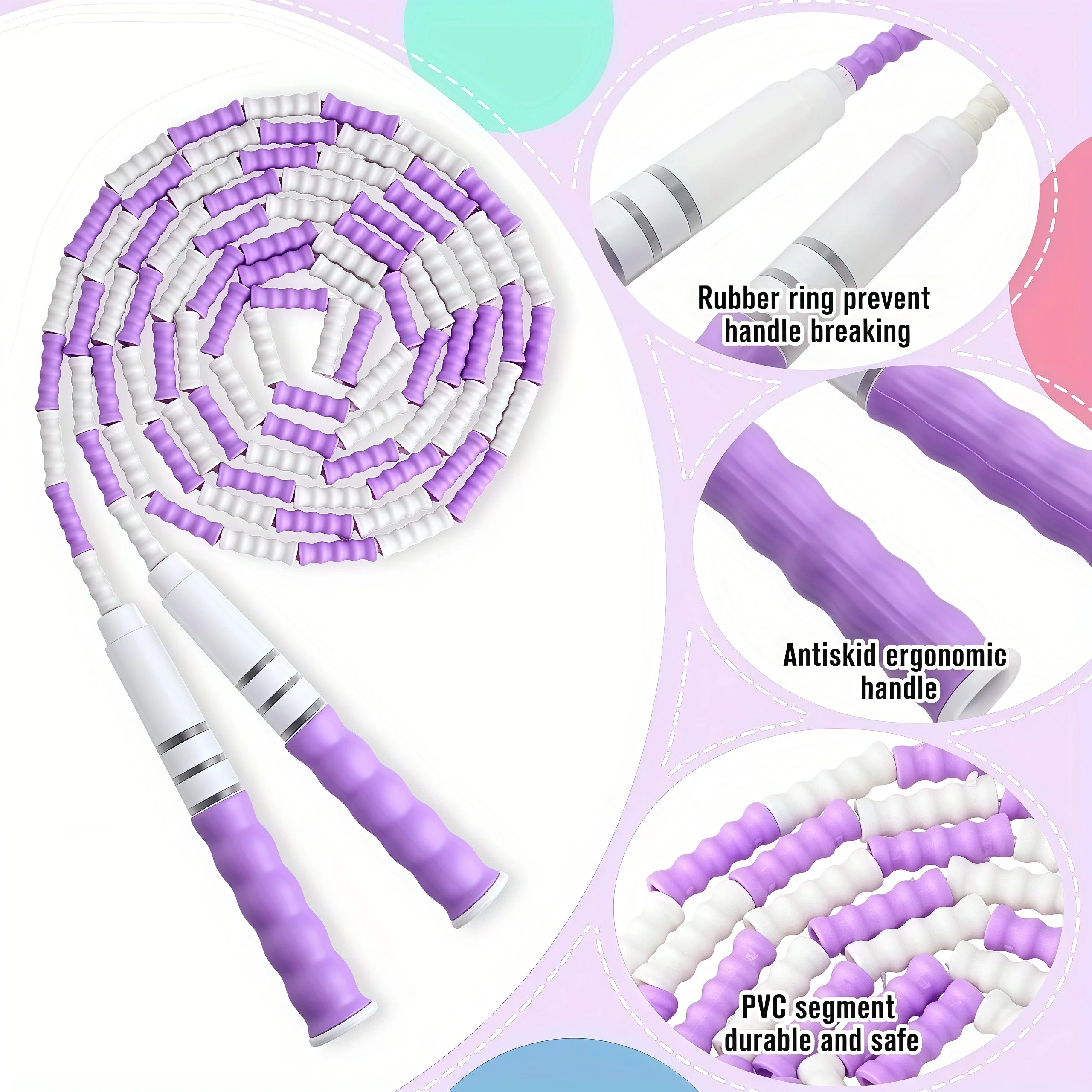 Bamboo Joint Soft Bead Skipping Rope
