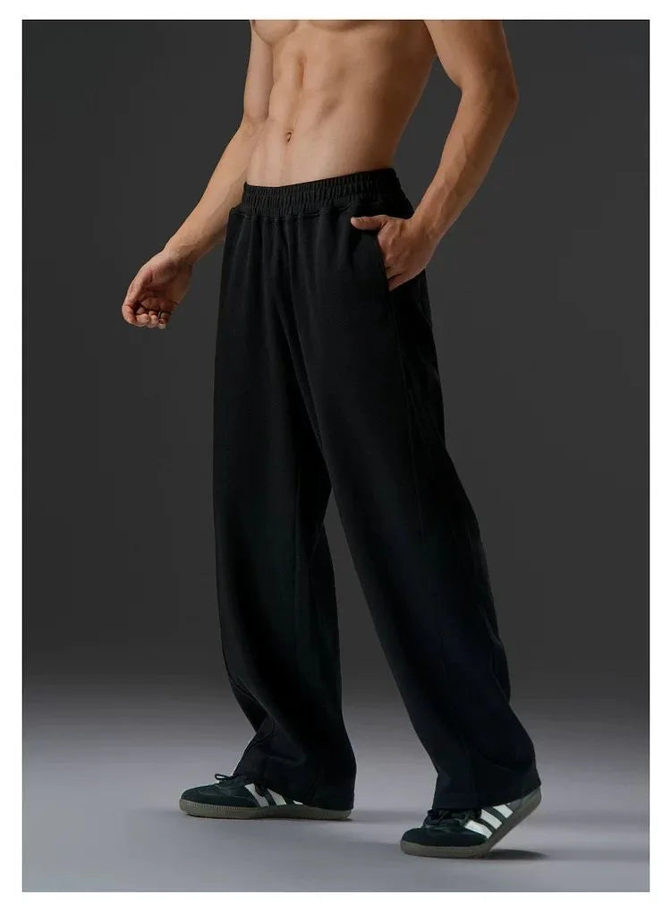 Men's Casual Straight Tube Pants Loose Oversized