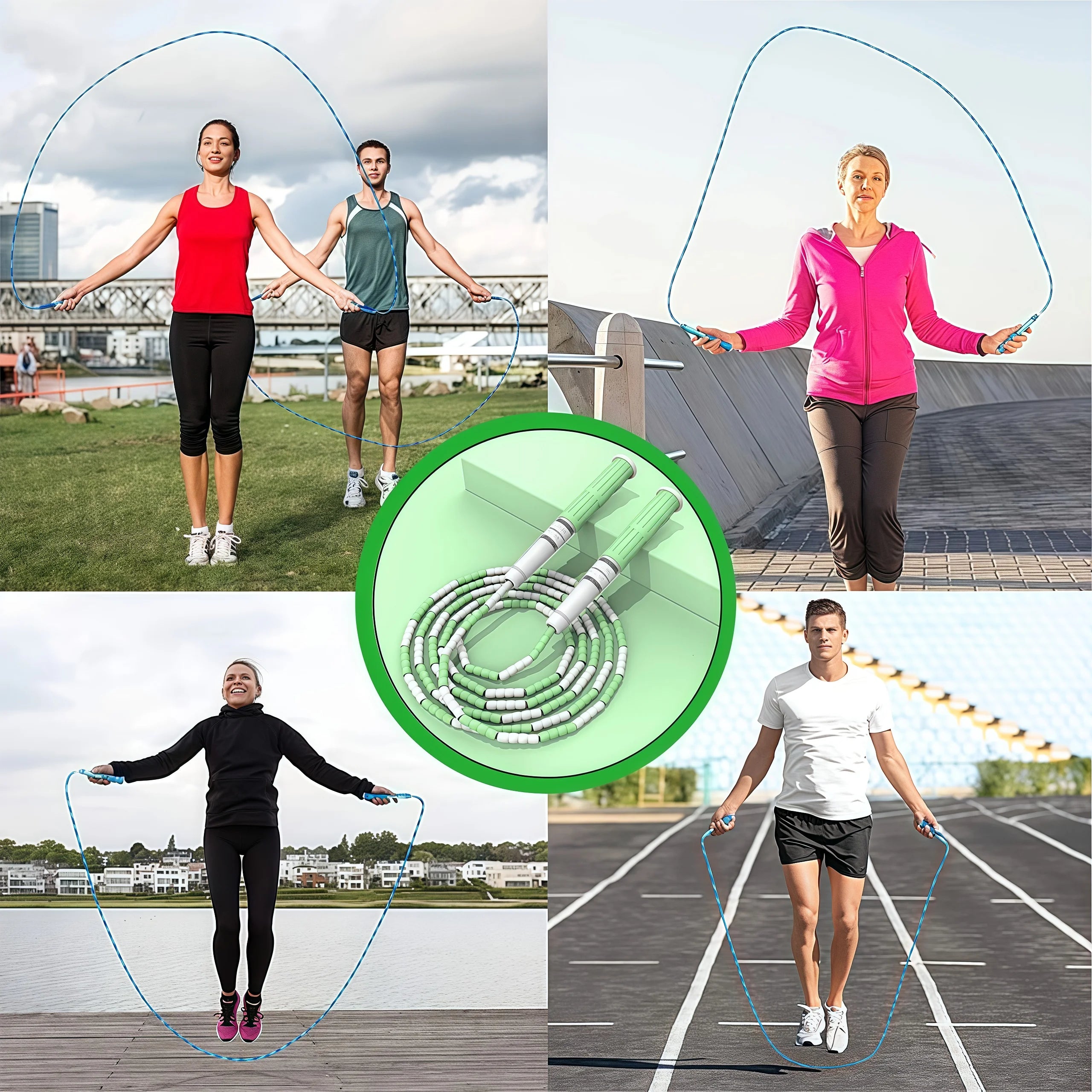 Bamboo Joint Soft Bead Skipping Rope