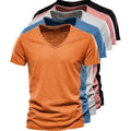 100% Cotton Men T-Shirt Tops V-Neck