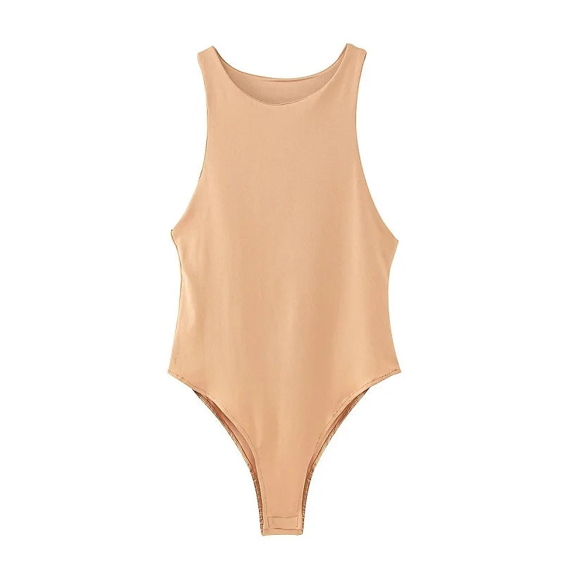 Solid bodycon women bodysuits