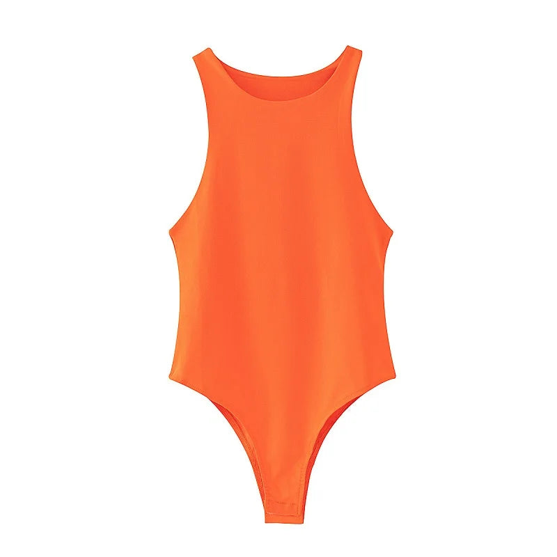 Solid bodycon women bodysuits
